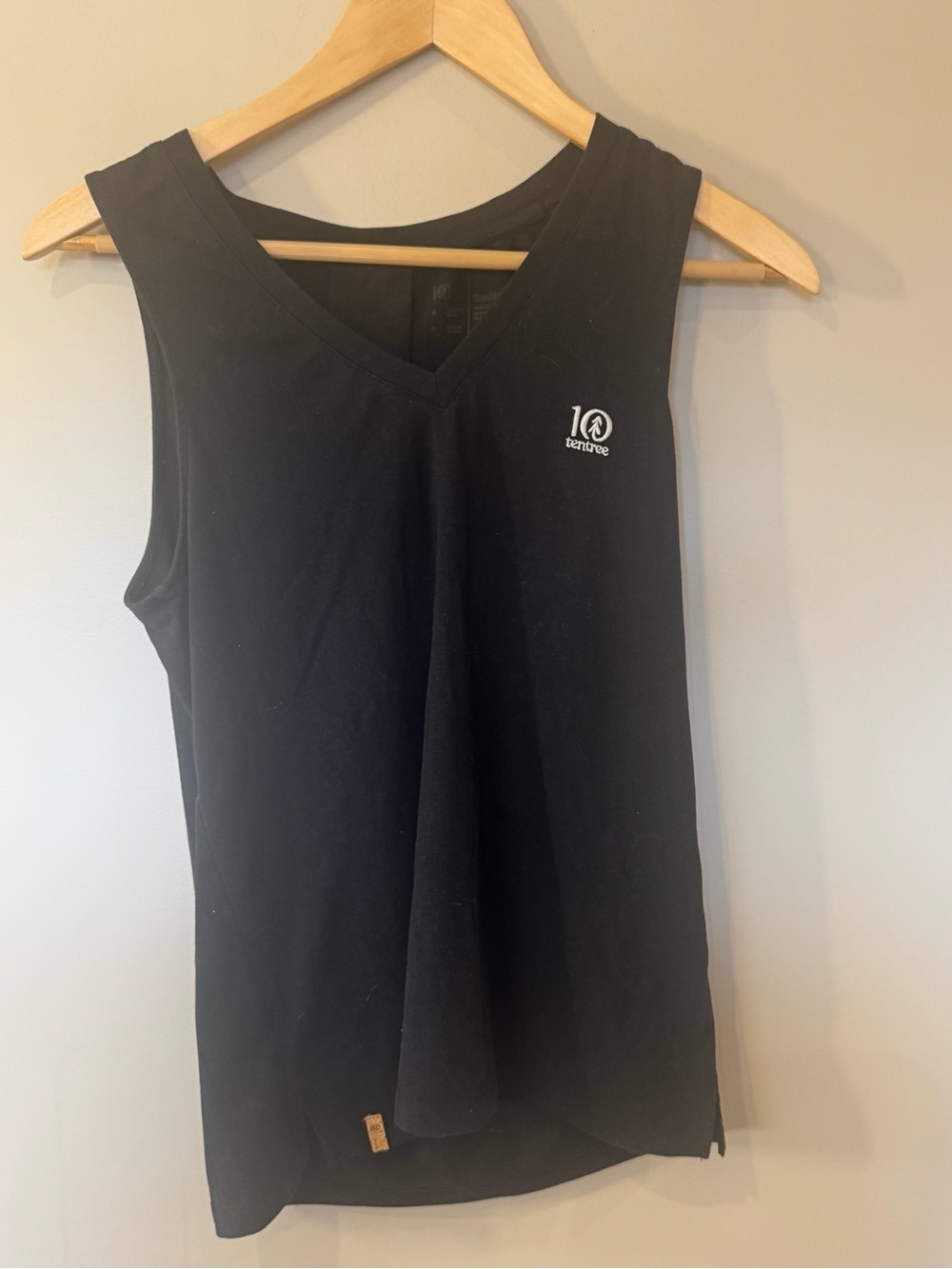 tentree Black Tee with White 10 Logo